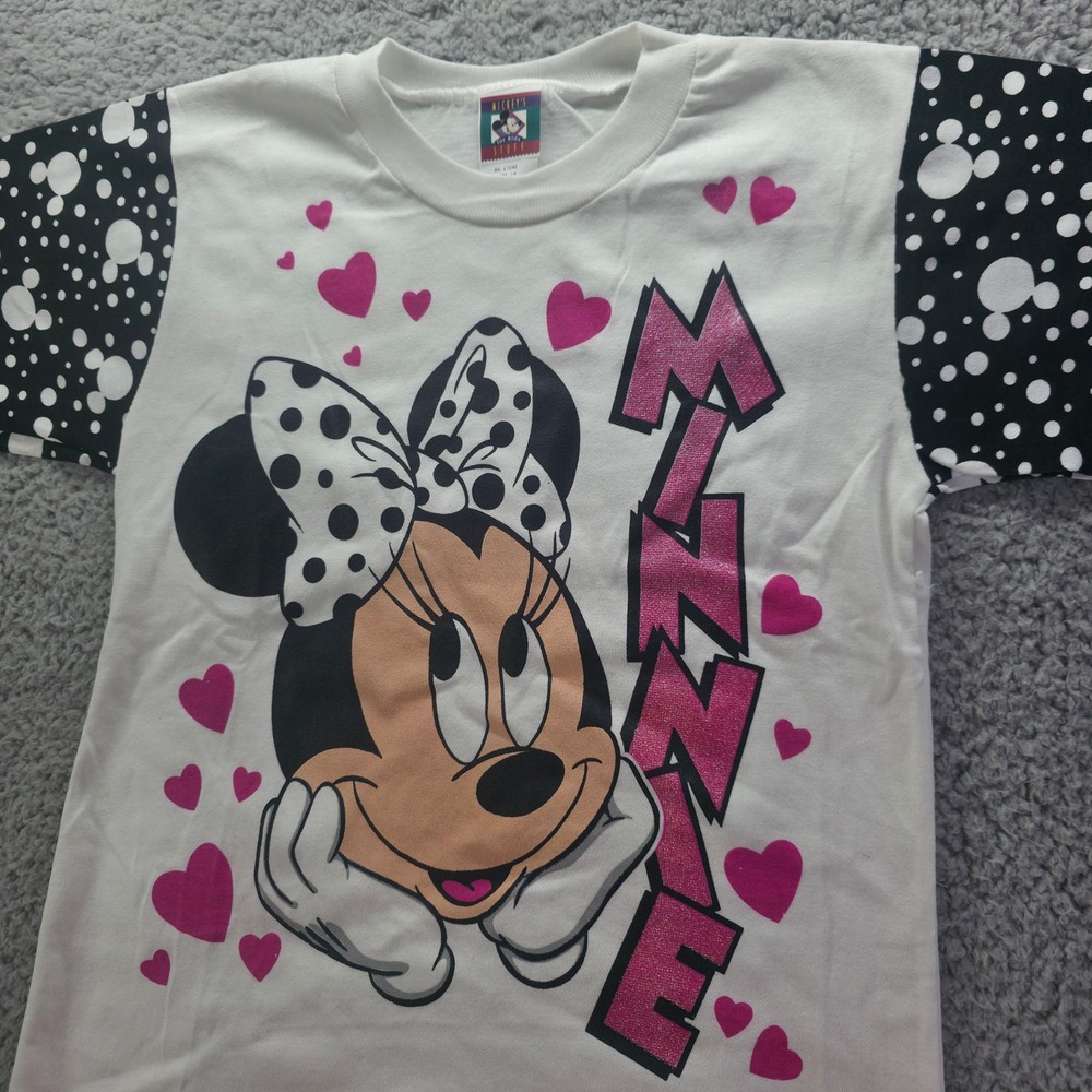 Vintage Minnie Mouse Mickey's Stuff for Kids Pajama Set Size 7/8 Polka Dot USA